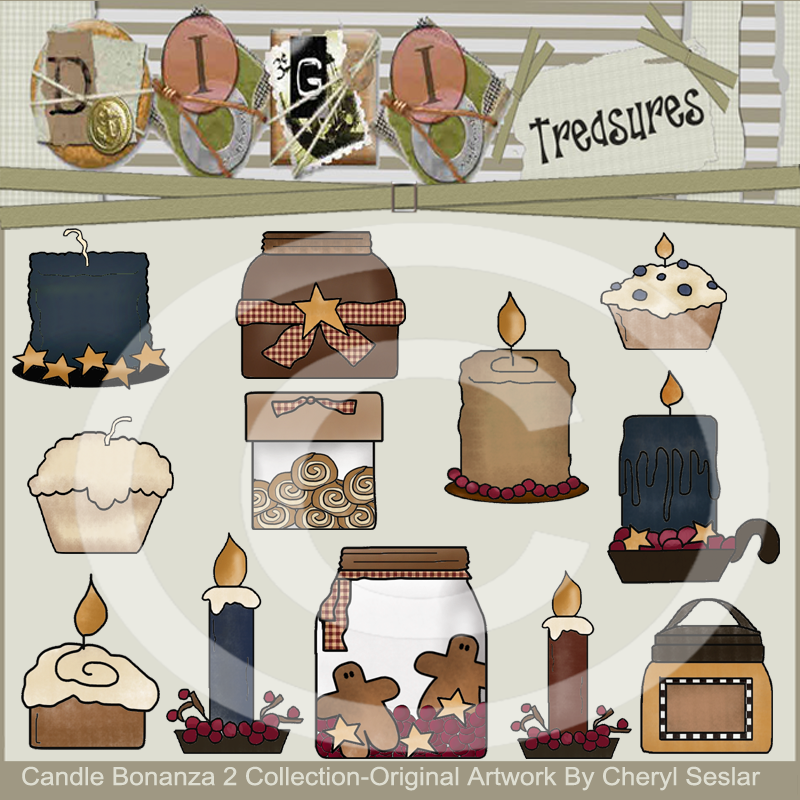 Candle Bonanza 2 Clip Art Collection by Cheryl Seslar