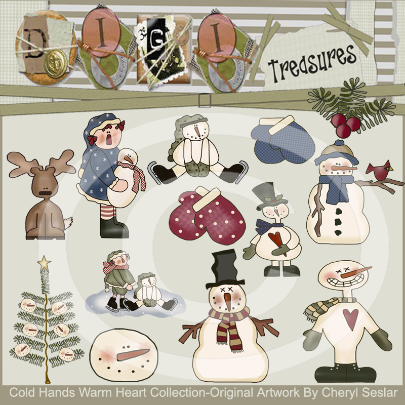 Cold Hands Warm Heart Clip Art Collection by Cheryl Seslar